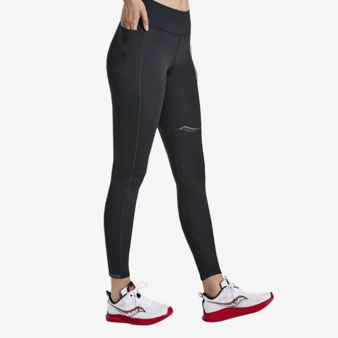 Saucony Pitkät Trikoot Ja Housut^Solstice Tight Musta