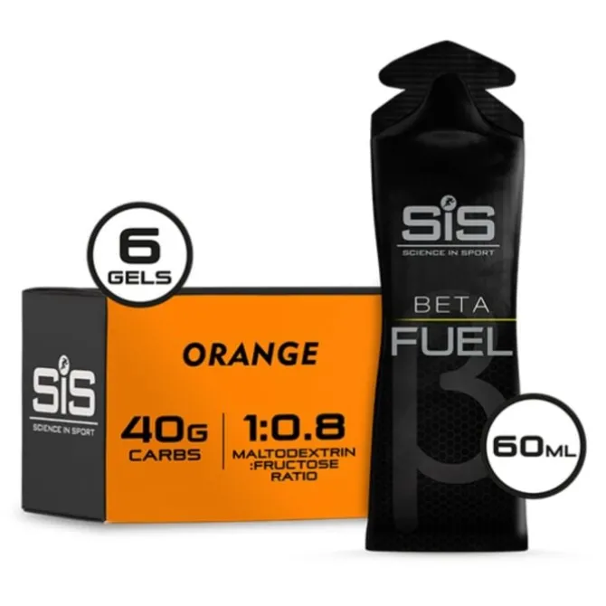 SIS Ravintolisät^Beta Fuel Gel 6x60ml. Orange Oranssi