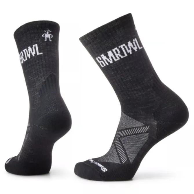 Smartwool Sukat | Juoksusukat^Run Athletic  Logo Crew Socks Musta