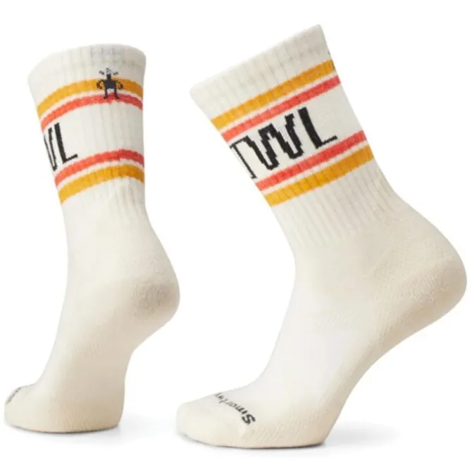 Smartwool Sukat | Juoksusukat^Run Athletic Retro Stripe Crew Socks Valkoinen