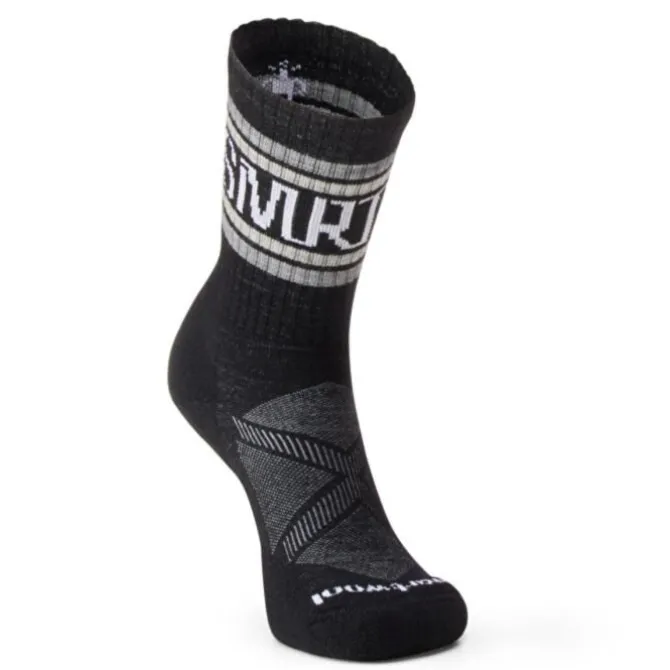 Smartwool Sukat | Juoksusukat^Run Athletic Retro Stripe Crew Socks Musta