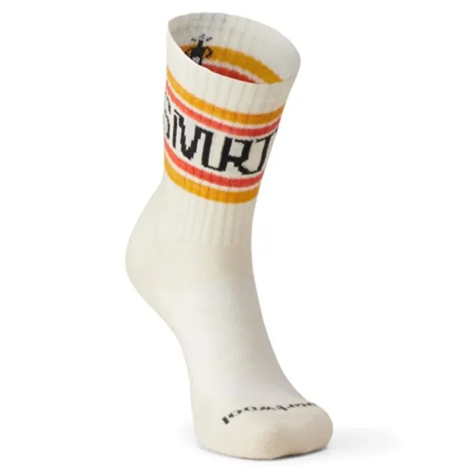 Smartwool Sukat | Juoksusukat^Run Athletic Retro Stripe Crew Socks Valkoinen