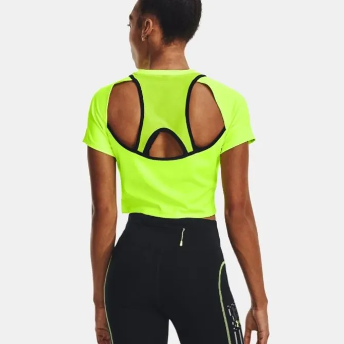 Under Armour T-paidat Ja Pitkähihaiset^Run Anywhere Crop SS Keltainen