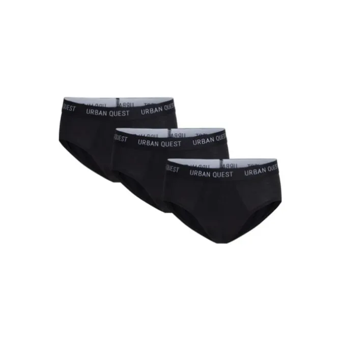 Urban Quest Juoksualusasut^Bamboo Brief 3-Pack Musta