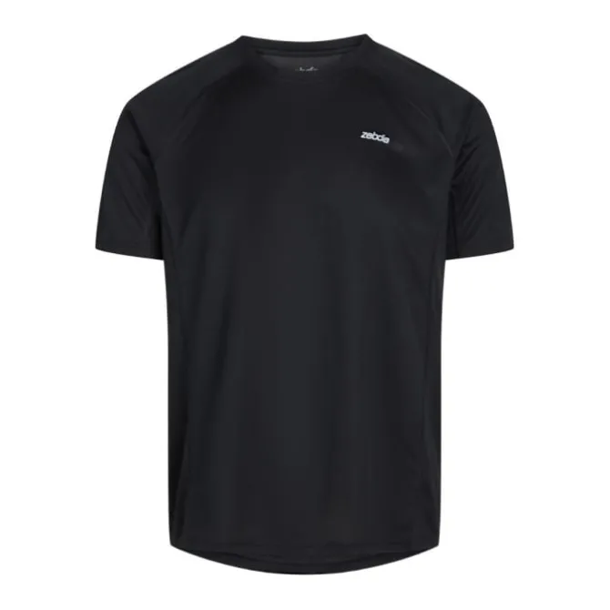 Zebdia T-paidat Ja Pitkähihaiset^Chest Print Sports SS Tee Musta
