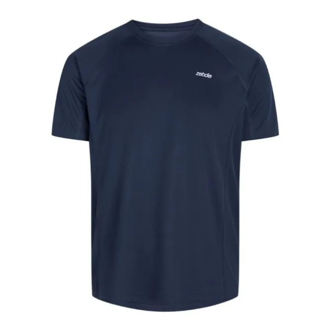 Zebdia T-paidat Ja Pitkähihaiset^Chest Print Sports SS Tee Sininen